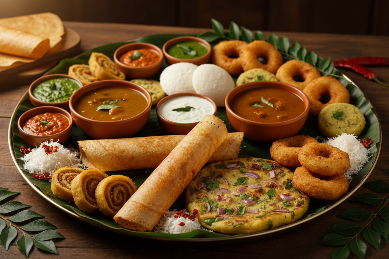 SOUTH INDIAN STYLE FOOD AND PLATTER AND FASTFOOD